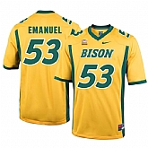 North Dakota State Bison 53 Kyle Emanuel Gold College Football Jersey Dzhi,baseball caps,new era cap wholesale,wholesale hats